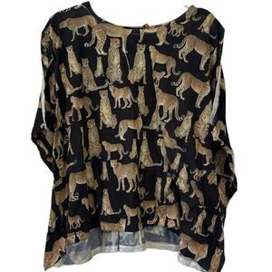Audrey 3+1 leopard wide top size small